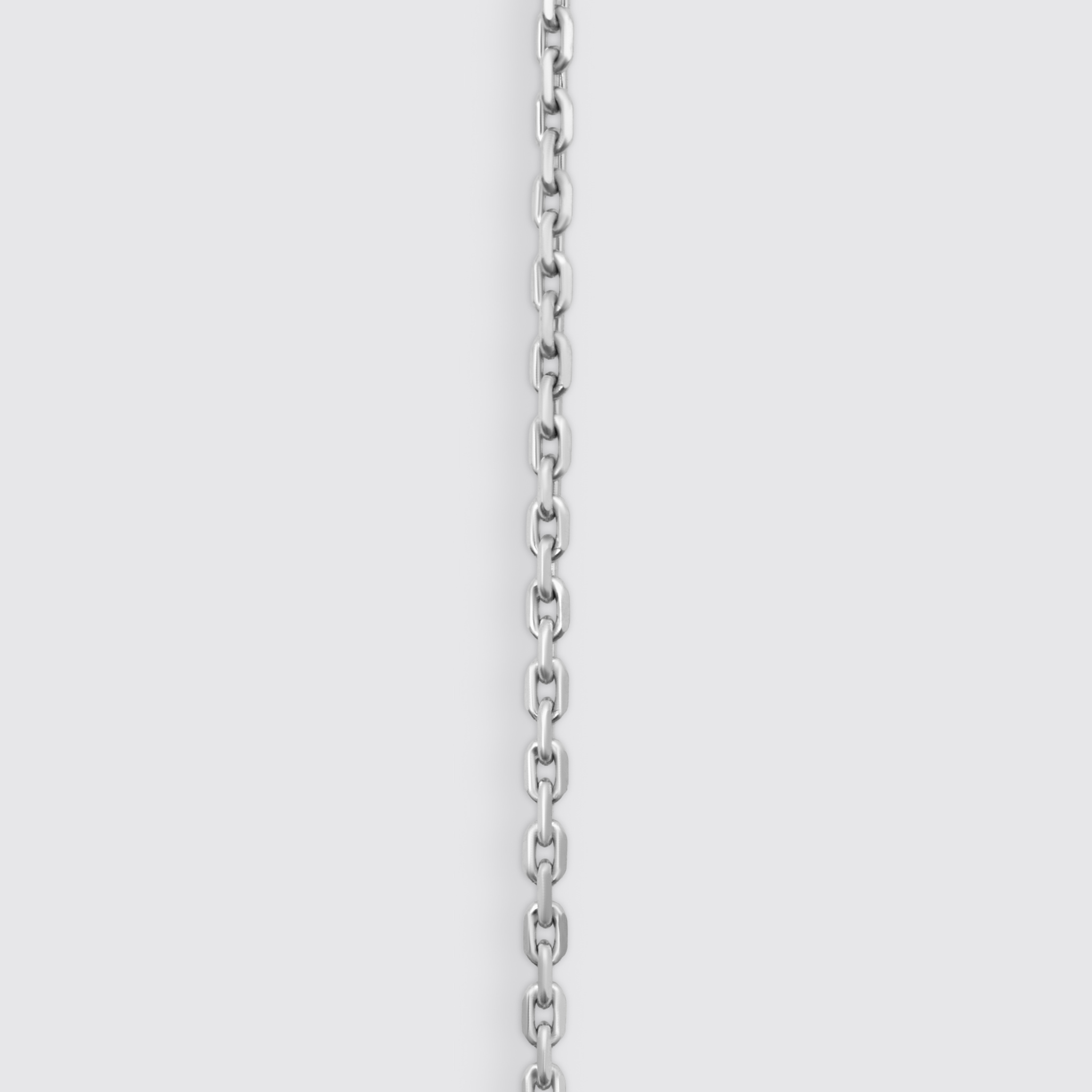Micro Cable Chain Necklace - White Gold