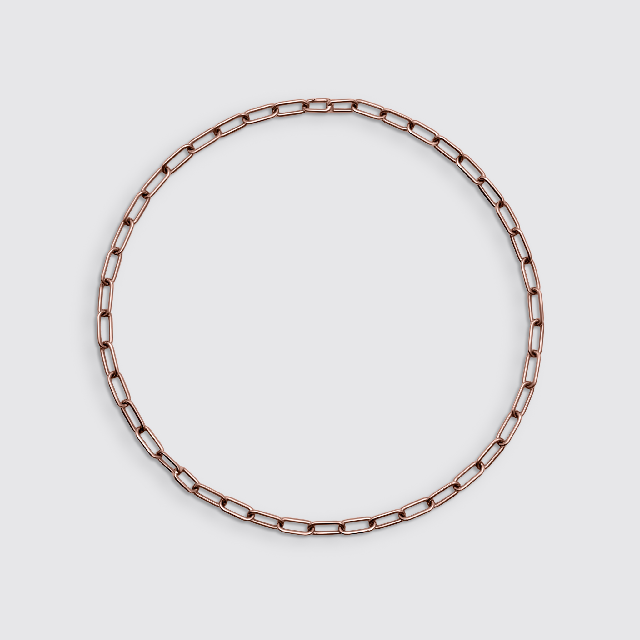 Paperclip Chain Necklace - Rose Gold