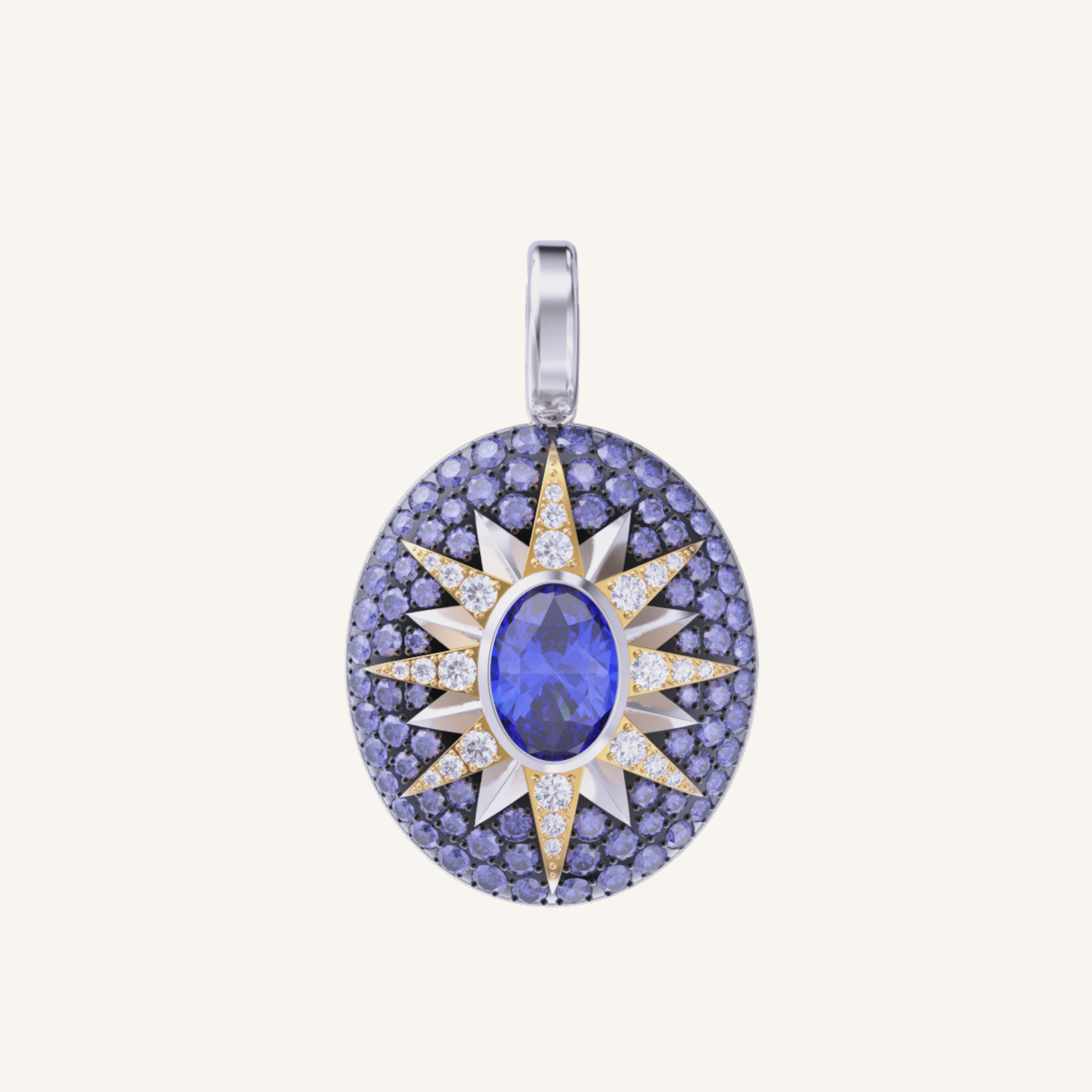Crush Nova Pendant - Tanzanite & Blue Sapphires