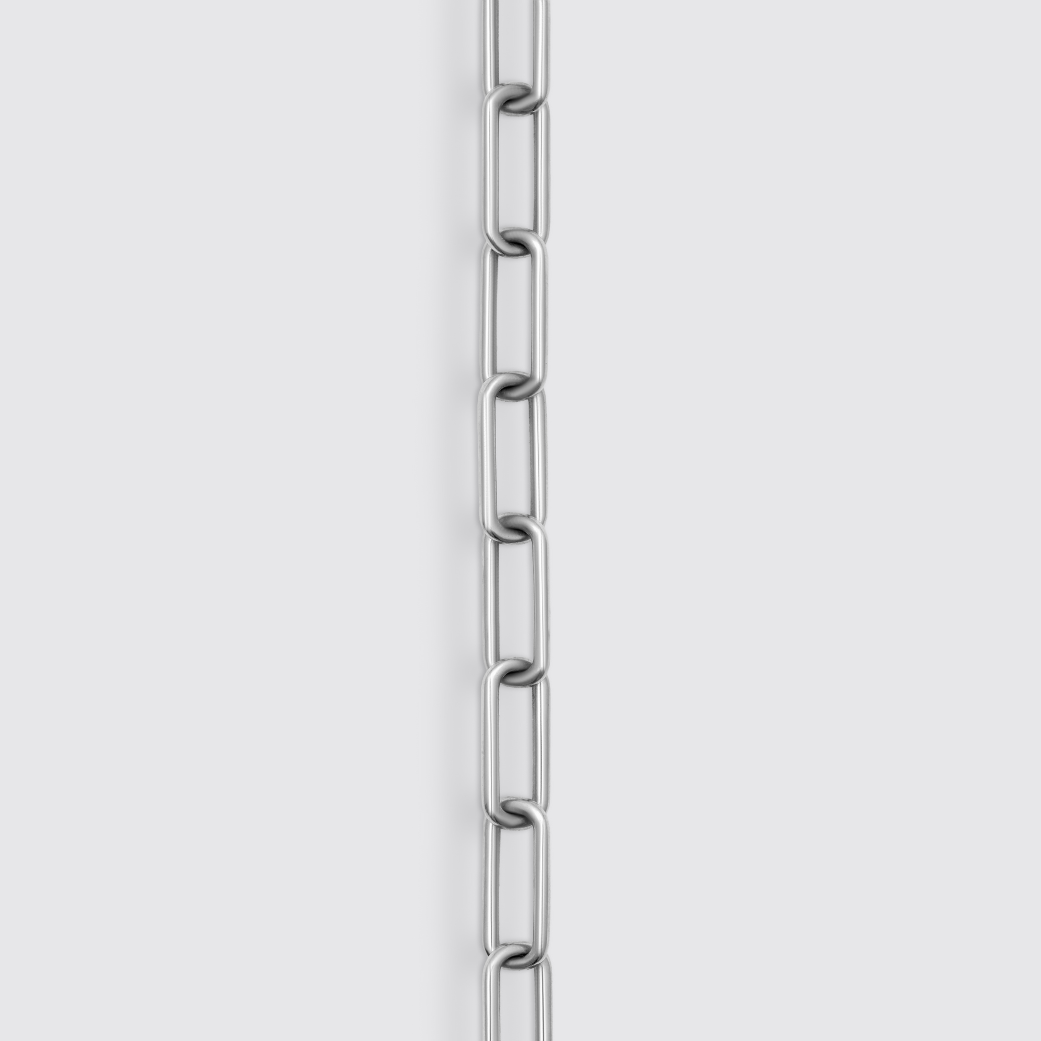 Paperclip Chain Necklace - White Gold