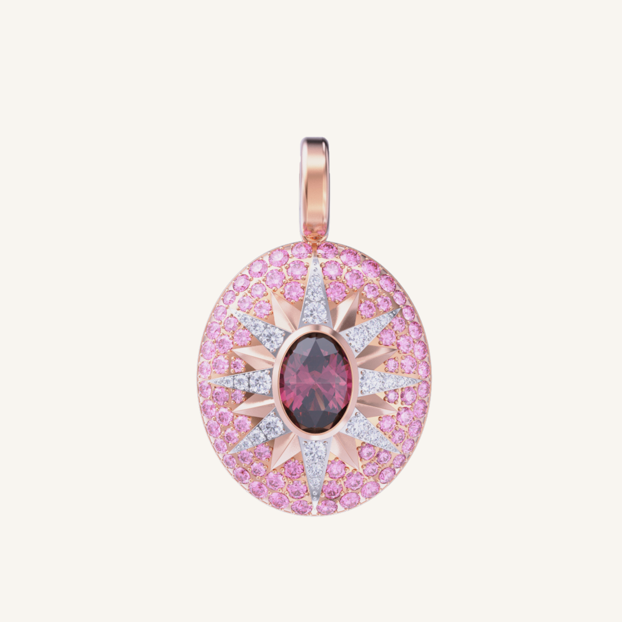 Crush Nova Pendant - Cherry Rubellite & Pink Sapphires