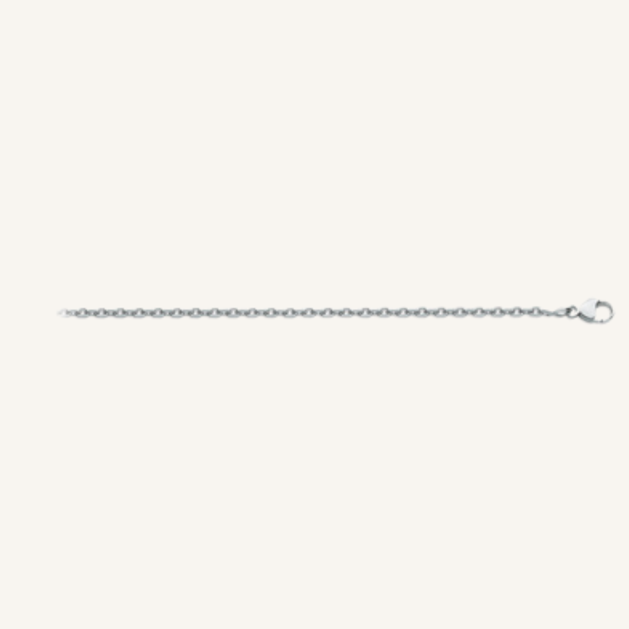 Micro Cable Chain Necklace - White Gold