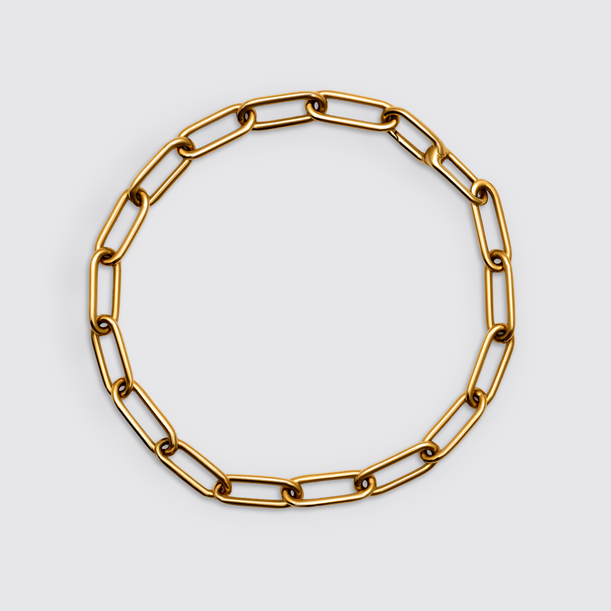 Paperclip Chain Bracelet - Yellow Gold