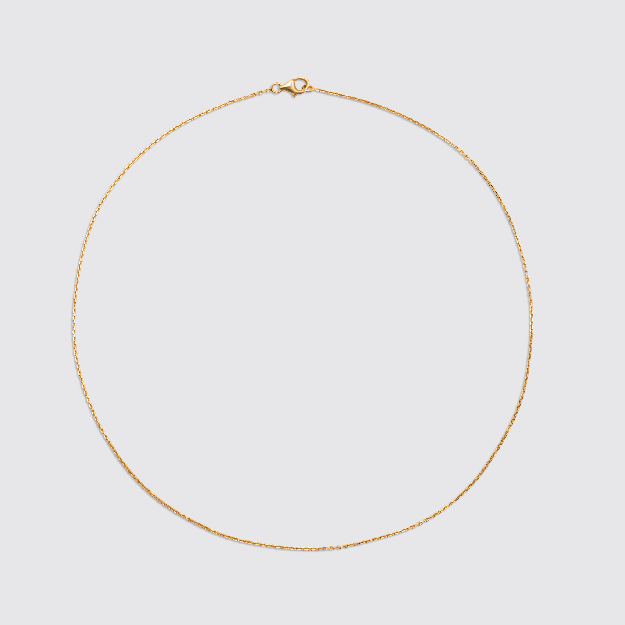 Micro Cable Chain Necklace - Yellow Gold