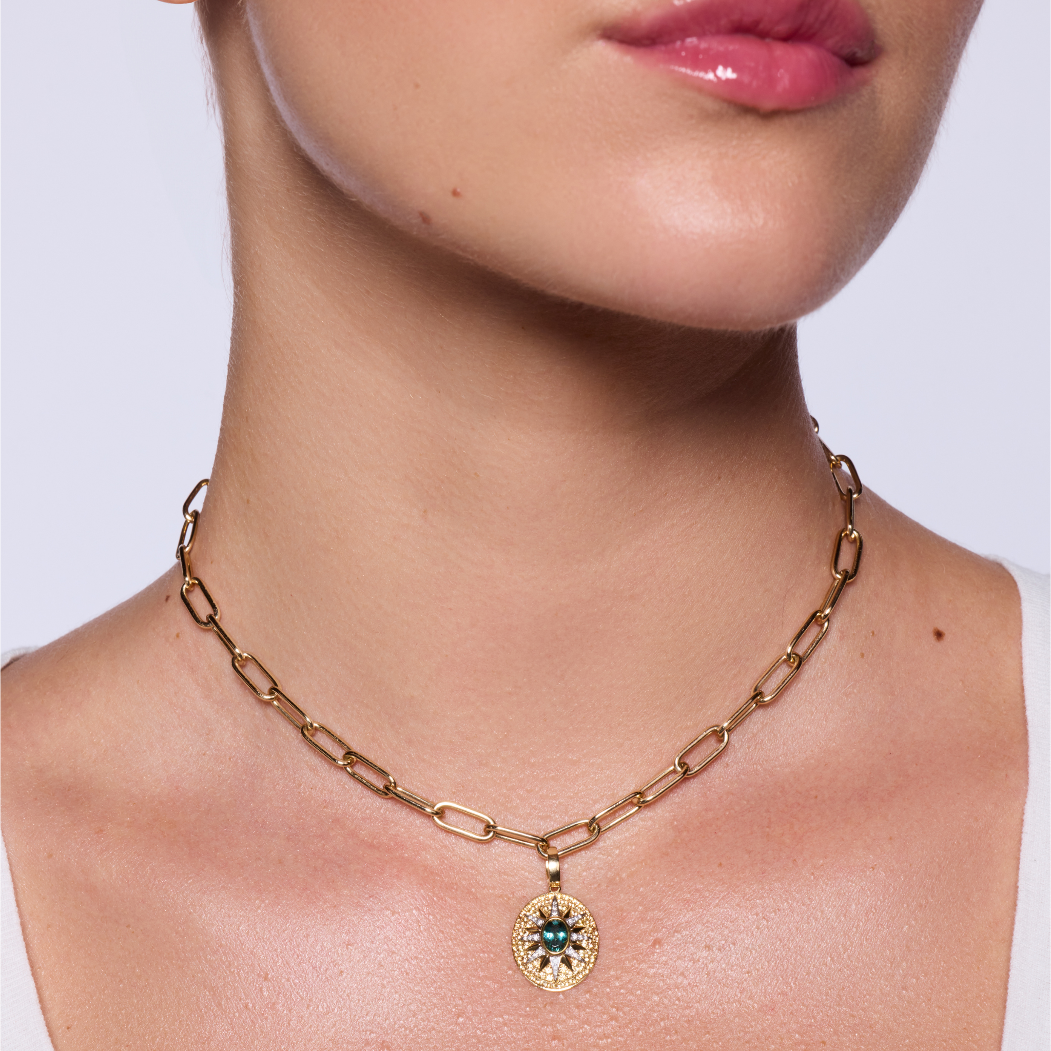 Crush Nova Pendant - Indicolite & Yellow Sapphires