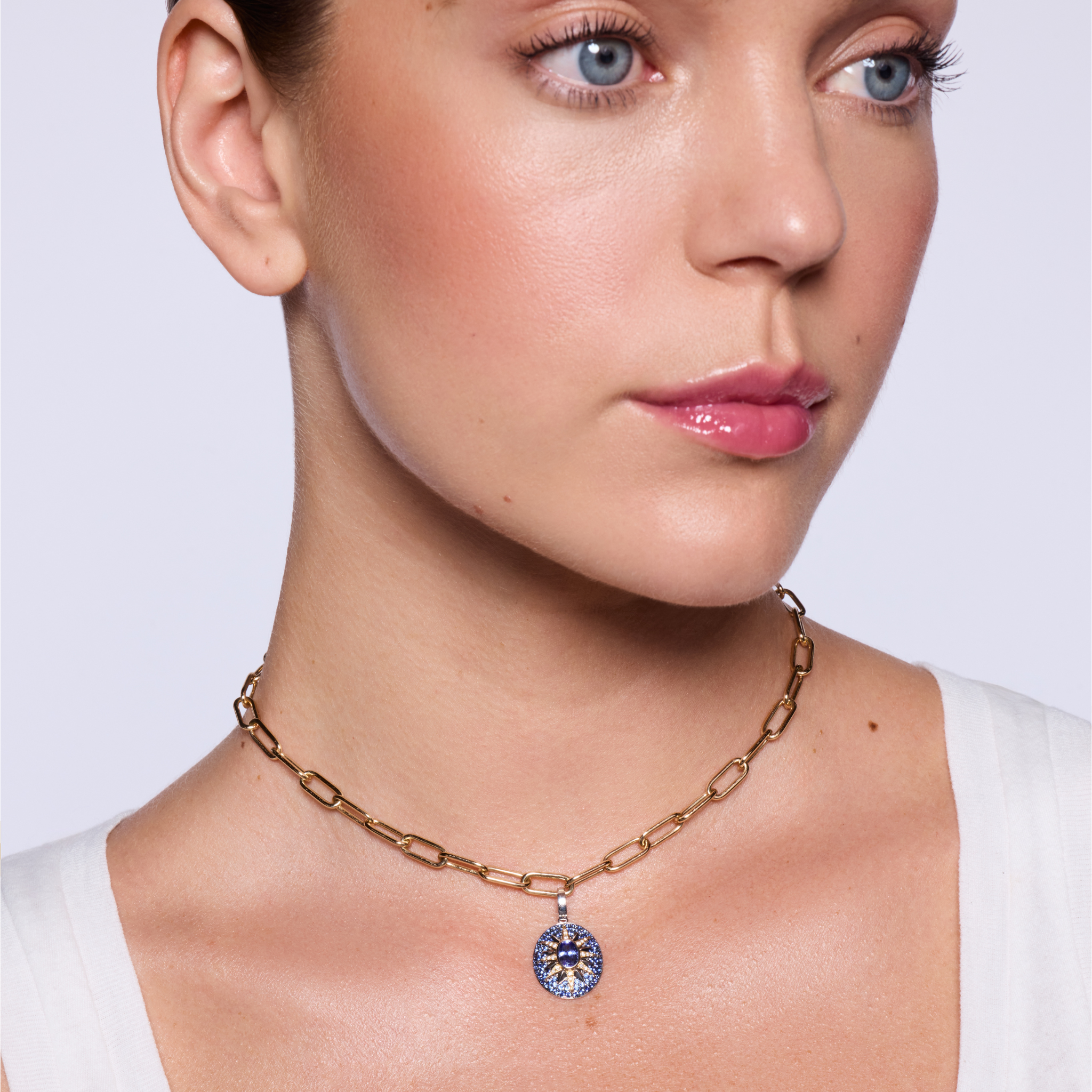 Crush Nova Pendant - Tanzanite & Blue Sapphires