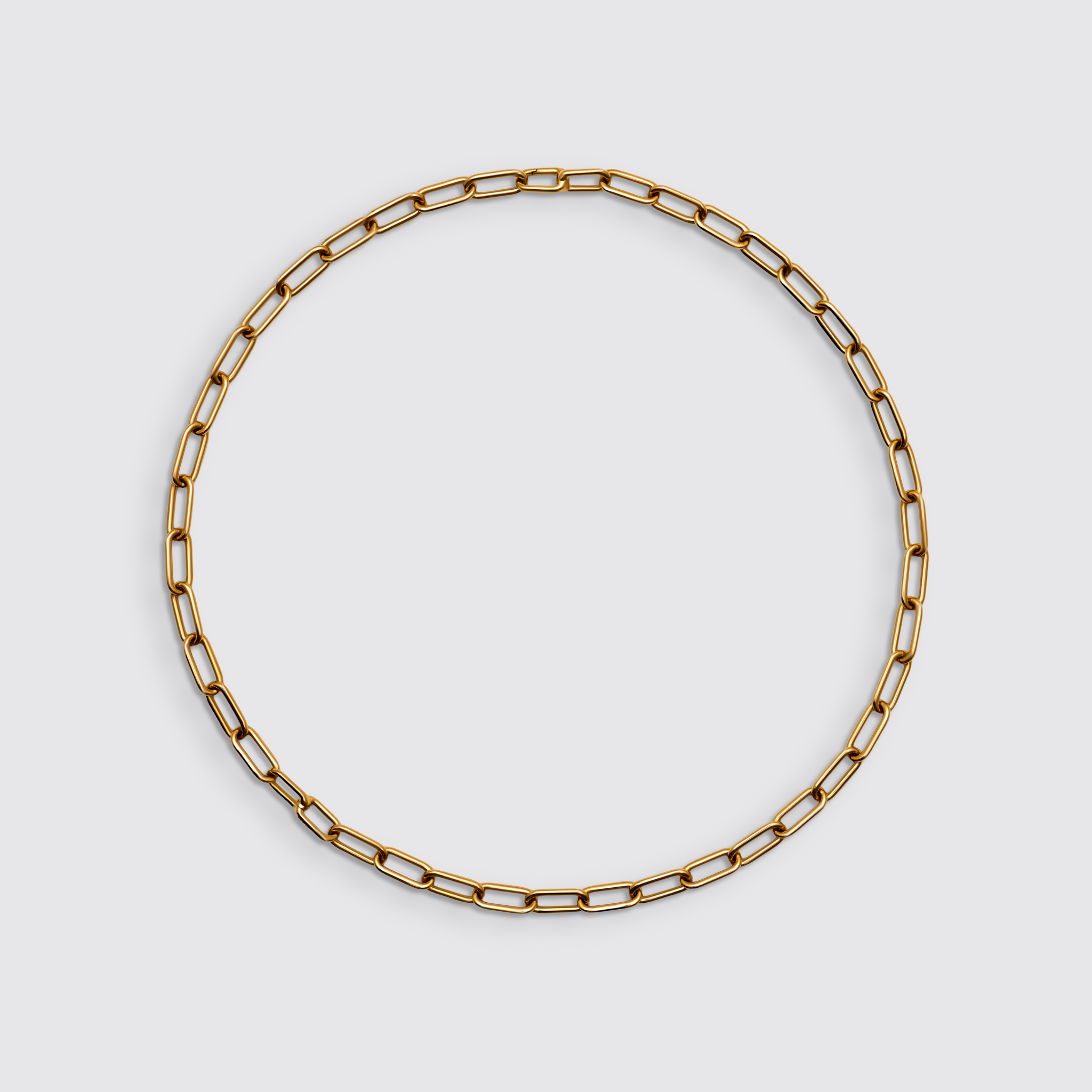 Paperclip Chain Necklace - Yellow Gold