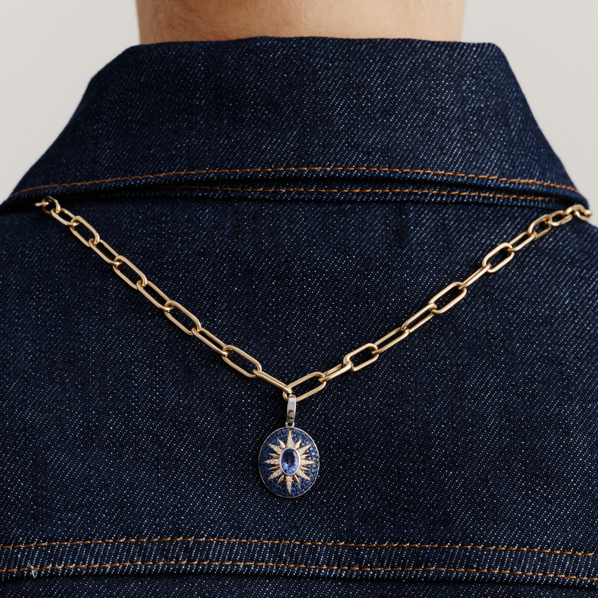 Crush Nova Pendant - Tanzanite & Blue Sapphires
