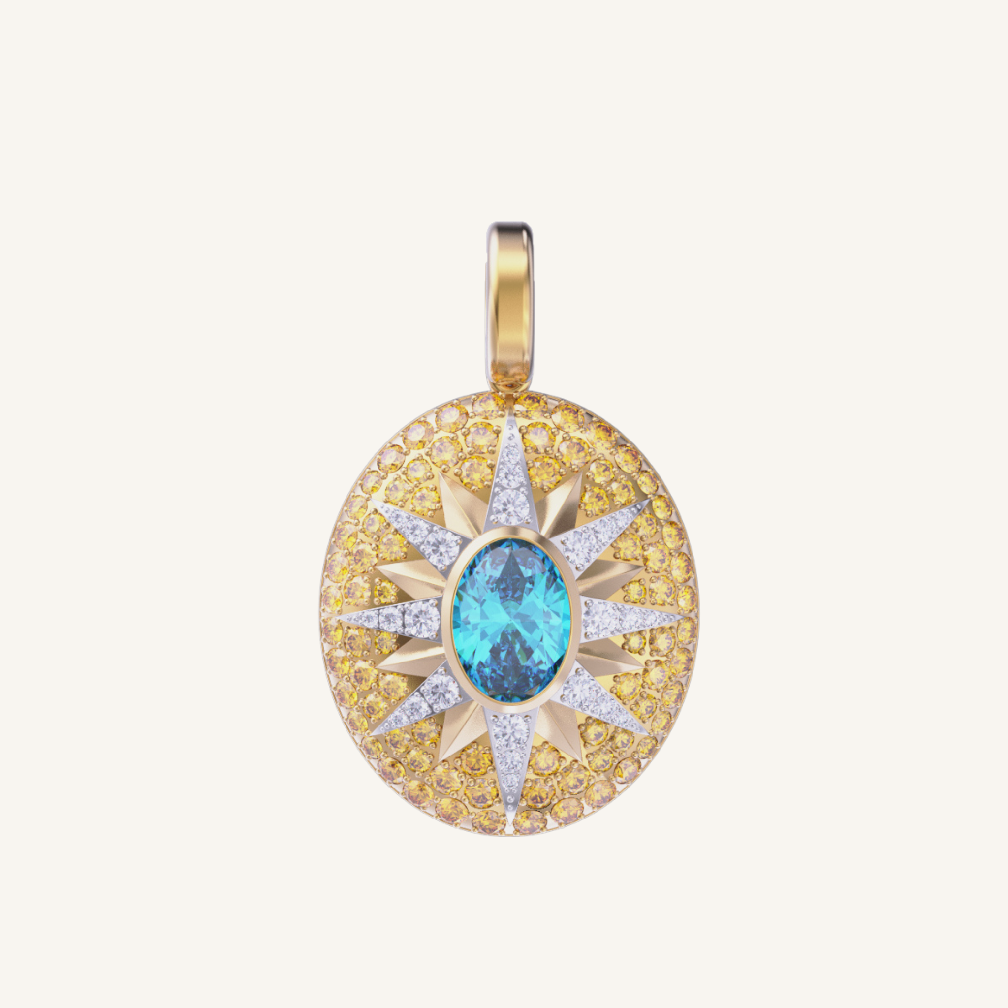 Crush Nova Pendant - Indicolite & Yellow Sapphires