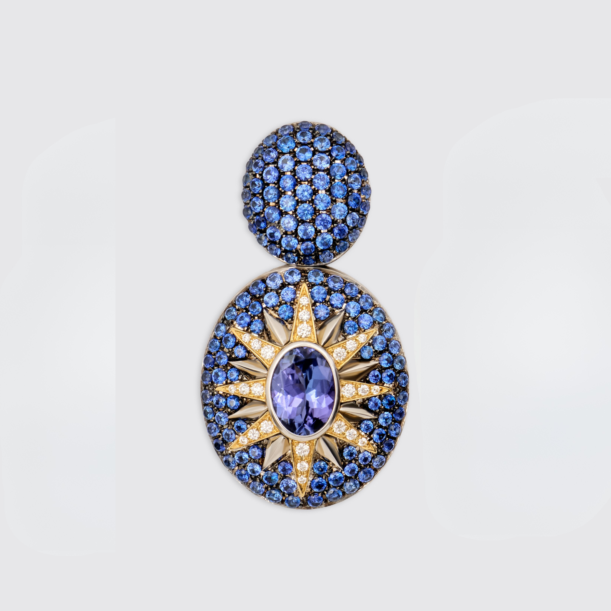 Crush Nova Earrings - Tanzanite & Blue Sapphires