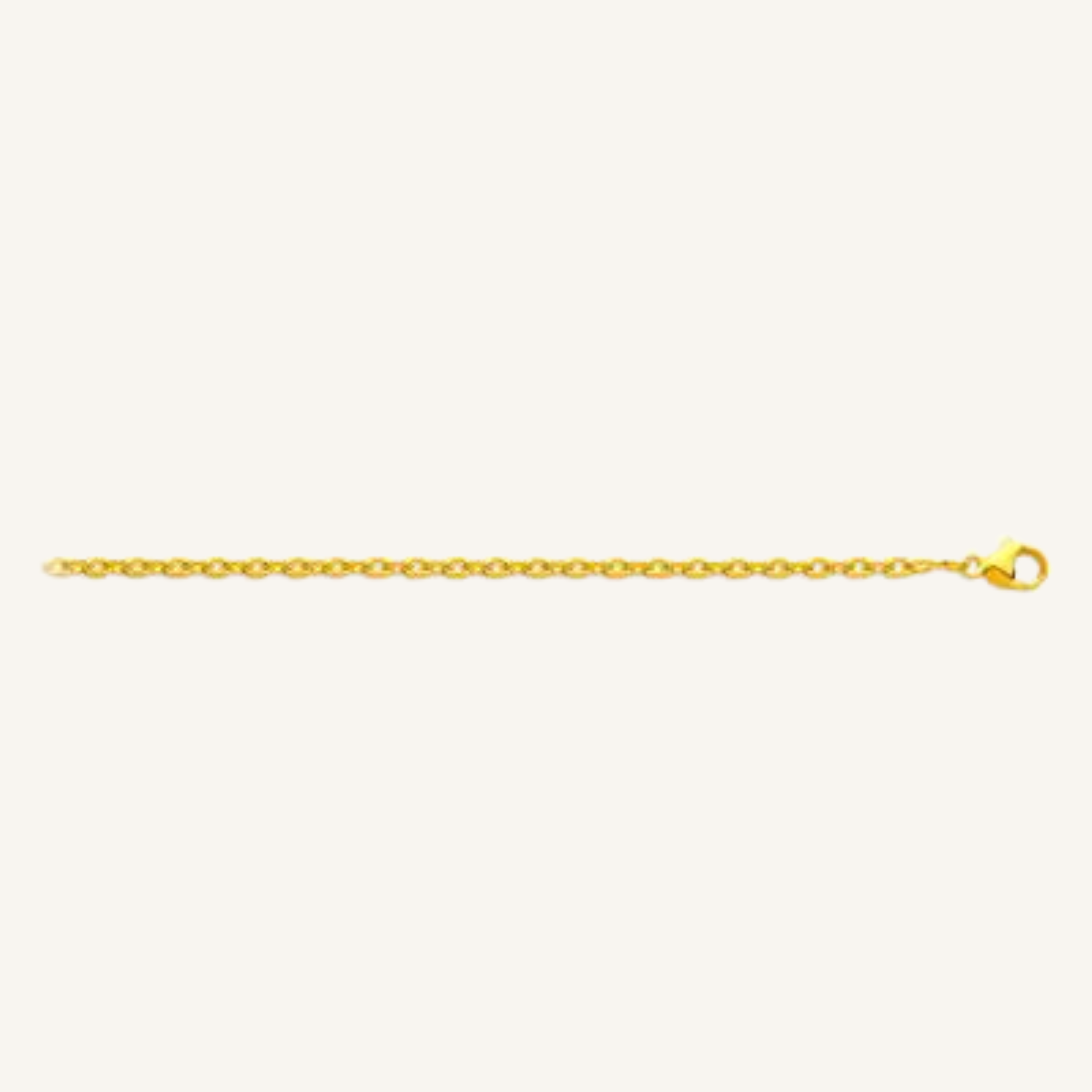 Micro Cable Chain Necklace - Yellow Gold