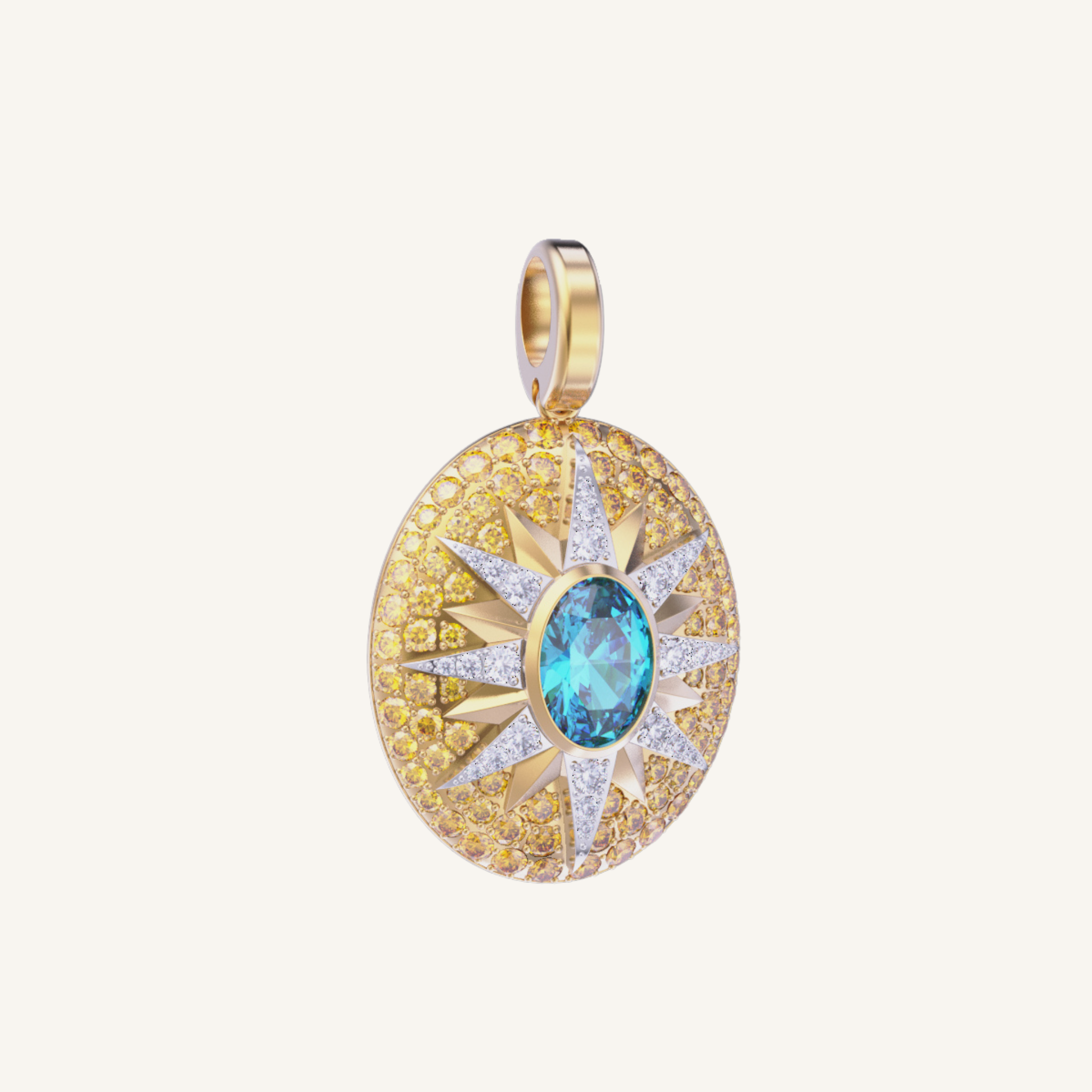 Crush Nova Pendant - Indicolite & Yellow Sapphires