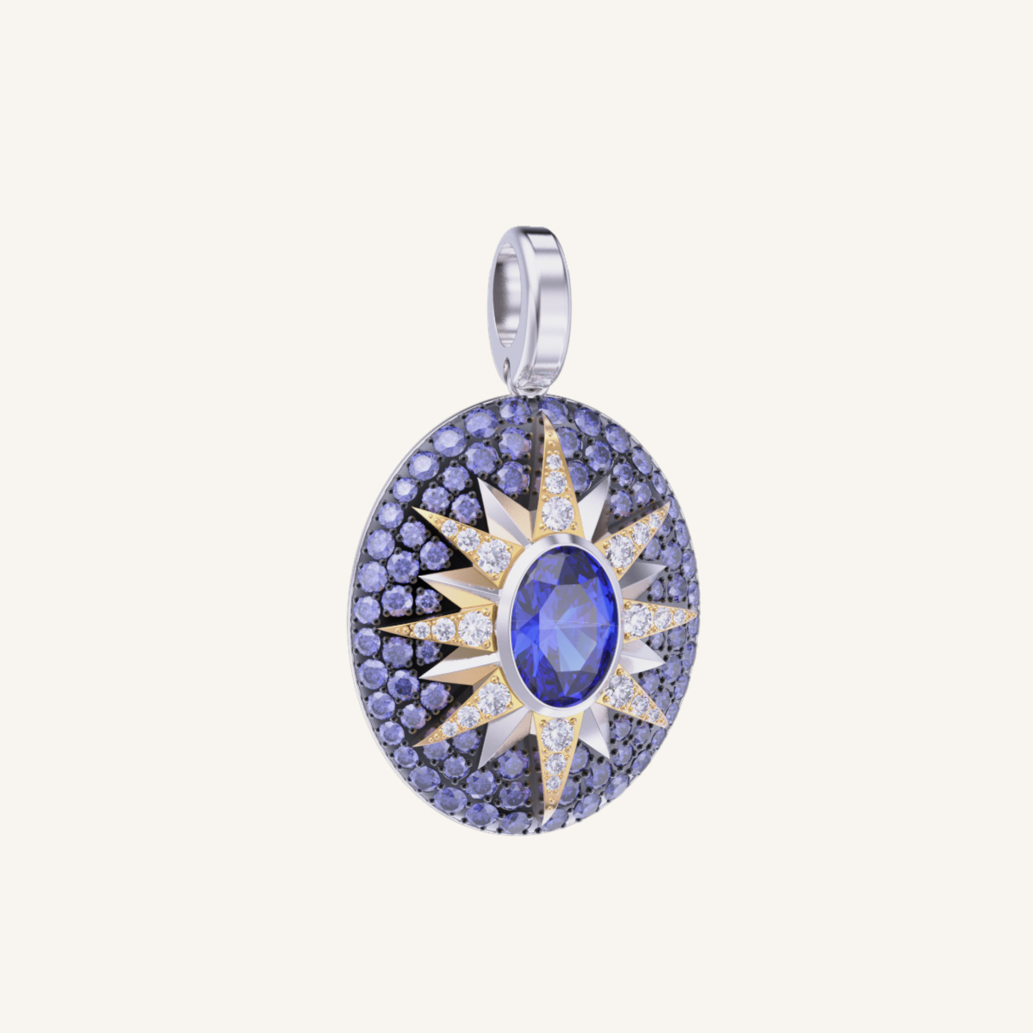 Crush Nova Pendant - Tanzanite & Blue Sapphires