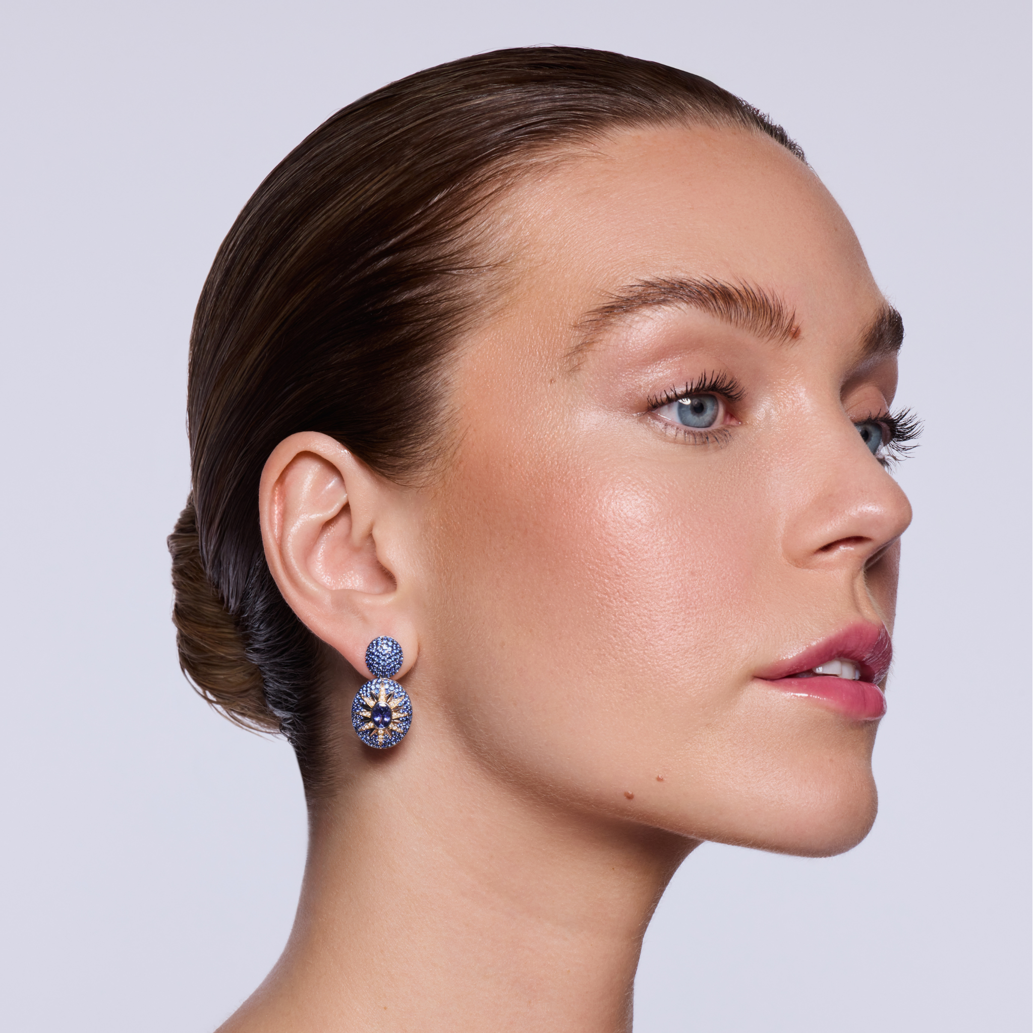 Crush Nova Single Earring - Tanzanite & Blue Sapphires