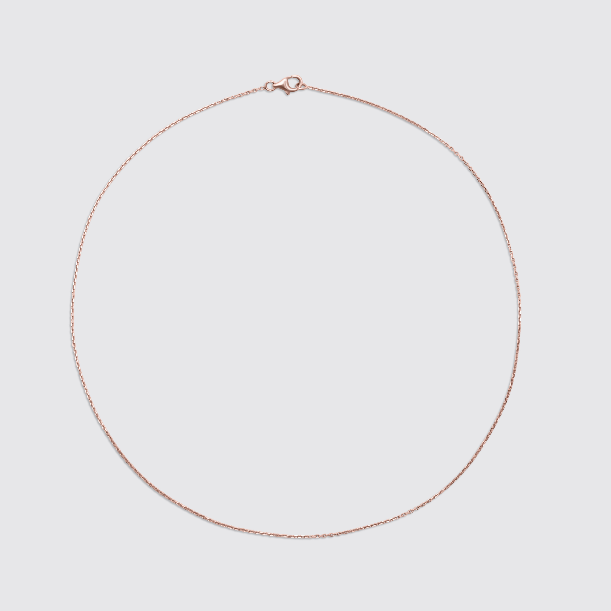 Micro Cable Chain Necklace Rose Gold