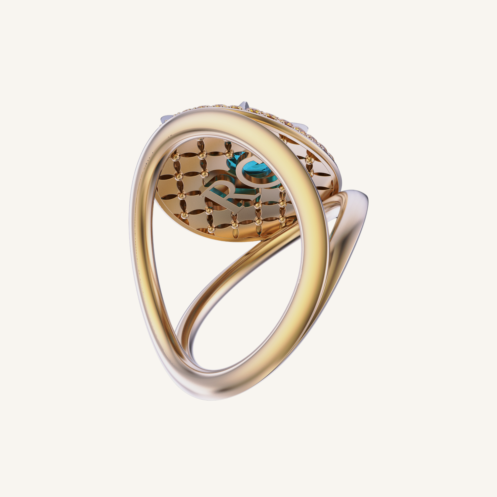 Crush Nova Ring - Indicolite & Yellow Sapphires